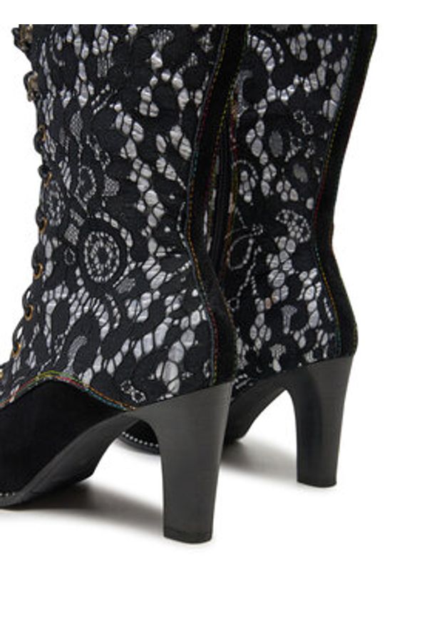 Laura Vita Kozaki Alcbaneo 351 Czarny. Kolor: czarny. Materiał: skóra