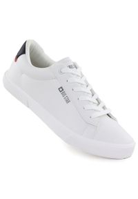 Big-Star - Trampki niskie męskie ekoskóra białe Big Star TT174001. Kolor: biały. Materiał: skóra ekologiczna. Sezon: lato. Styl: sportowy #1