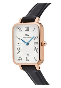 Daniel Wellington Zegarek Quadro Sterling Roman Numerals DW00100862 Czarny. Kolor: czarny. Materiał: skóra #3