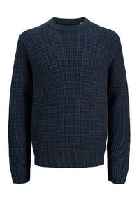 Jack & Jones Sweter Global 12287594 Granatowy Regular Fit. Kolor: niebieski. Materiał: bawełna #5