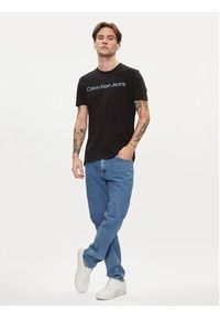 Calvin Klein Jeans T-Shirt J30J322344 Czarny Slim Fit. Kolor: czarny. Materiał: bawełna #2