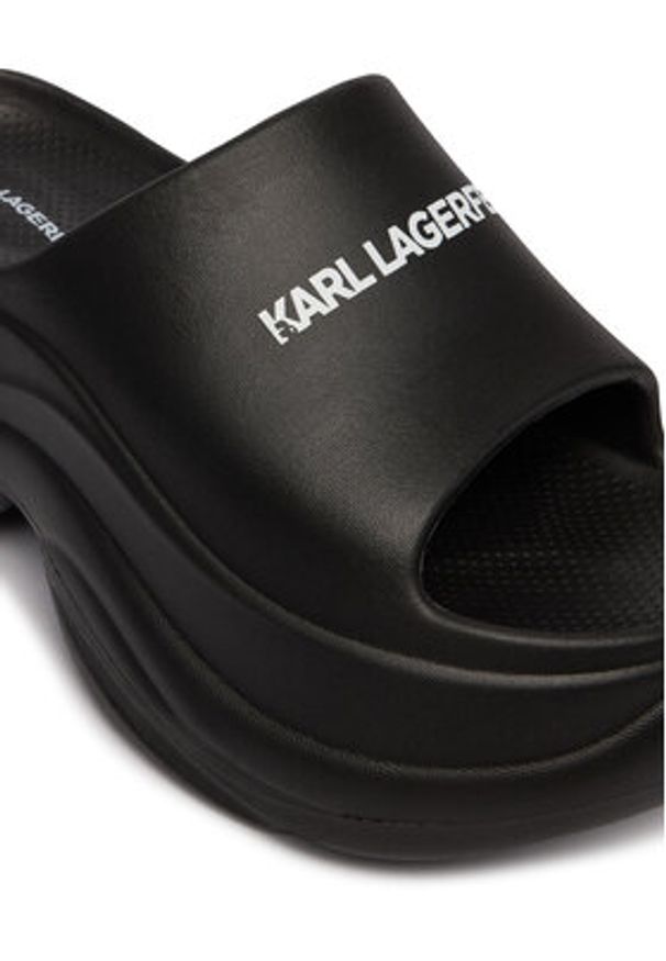 Karl Lagerfeld - KARL LAGERFELD Klapki KL88900A Czarny. Kolor: czarny. Materiał: syntetyk. Szerokość buta: średnie
