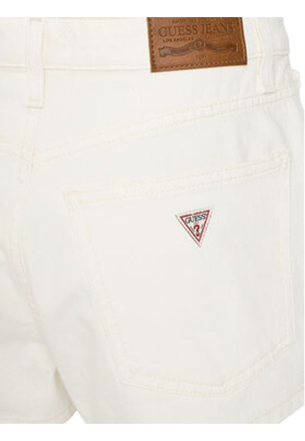 Guess Jeans Szorty jeansowe W5GD0Y D5M62 Biały Regular Fit. Kolor: biały. Materiał: bawełna