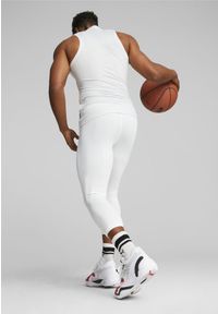 Puma - Męski top bez rękawów do koszykówki Hoops Team PUMA White. Kolor: biały. Długość rękawa: bez rękawów. Sport: koszykówka