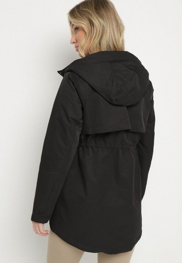 Born2be - Granatowa Kurtka Parka Dwustronna Korilea. Okazja: na co dzień. Kolor: niebieski. Wzór: gładki. Styl: klasyczny, elegancki, casual