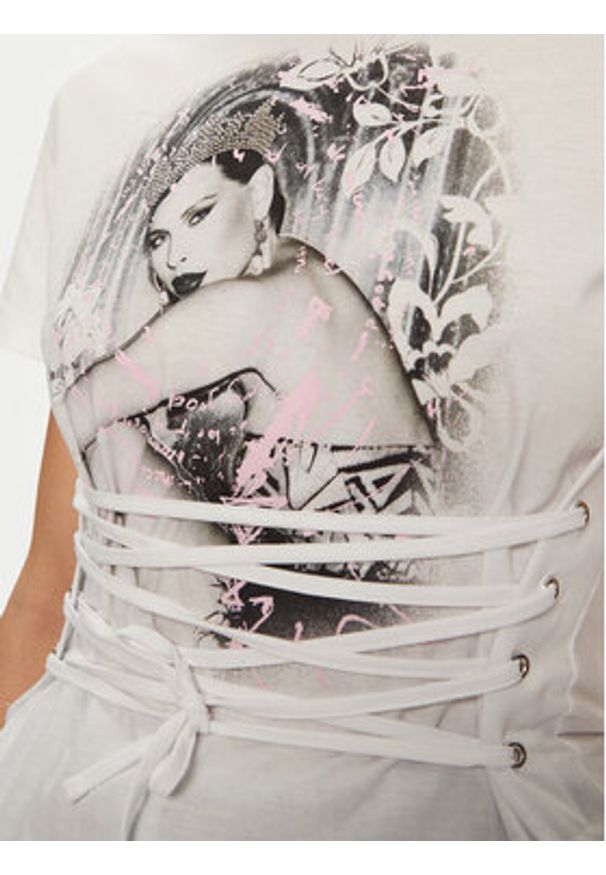 Guess T-Shirt W5RI32 K9RM1 Biały Regular Fit. Kolor: biały. Materiał: bawełna