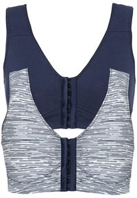 bonprix - Biustonosz z zapięciem z przodu, bez fiszbinów, bawełna organiczna (2 szt.). Kolor: niebieski. Materiał: bawełna #1