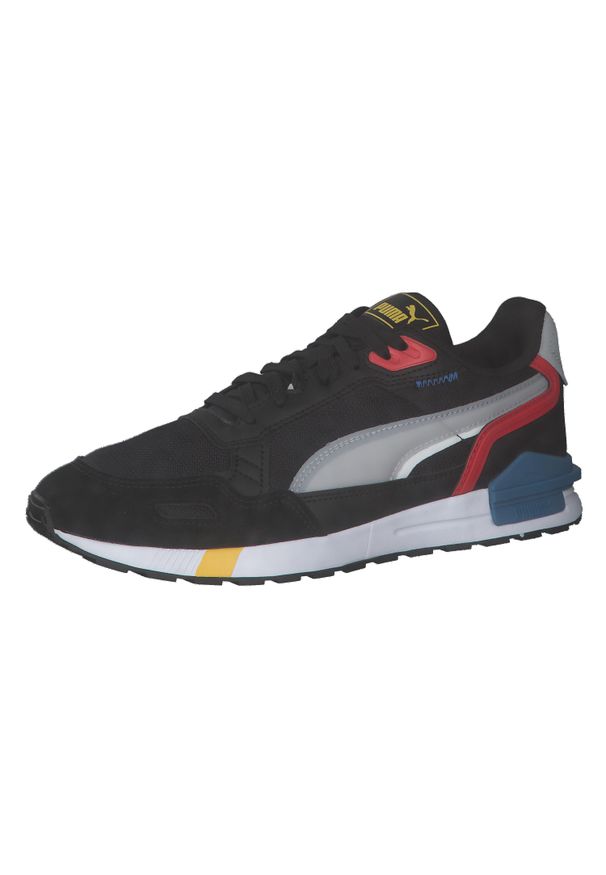 Buty do chodzenia męskie Puma Graviton Tera. Zapięcie: sznurówki. Kolor: czarny, biały, wielokolorowy. Materiał: syntetyk, tkanina, materiał. Szerokość cholewki: normalna. Sport: turystyka piesza