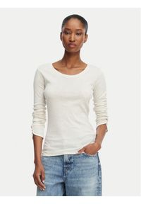 BOSS Bluzka Edeline 50566005 Kremowy Regular Fit. Kolor: kremowy. Materiał: bawełna #1