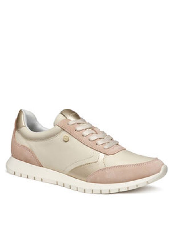 Geox Sneakersy D Sukie 2.0 D55YPC 08522 C1S8Z Beżowy. Kolor: beżowy. Materiał: skóra