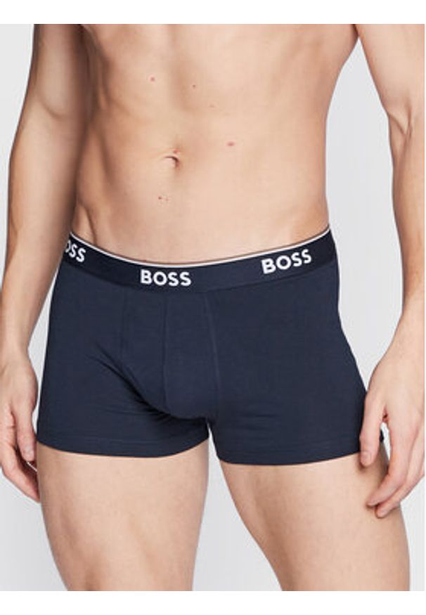 BOSS - Boss Komplet 3 par bokserek Power 50475274 Granatowy. Kolor: niebieski. Materiał: bawełna