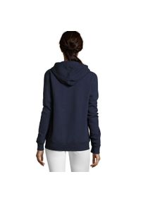 SOL'S - Damska Bluza Z Kapturem Seven Full Zip. Typ kołnierza: kaptur. Kolor: niebieski