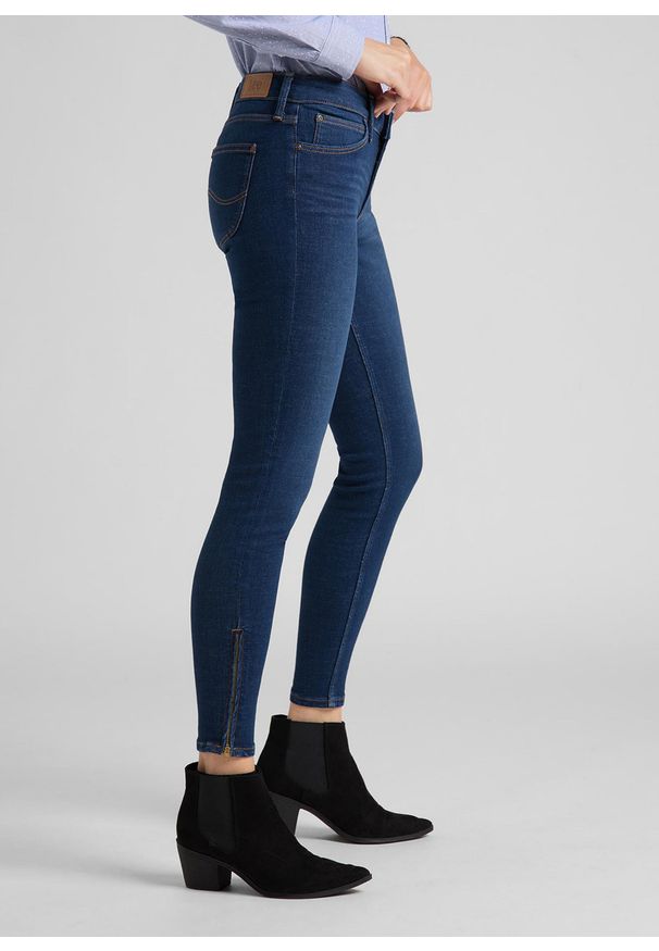 Lee - SPODNIE DAMSKIE LEE SCARLETT CROPPED DARK CLEMENT L30CPQAN 112106378