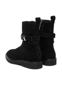 Calvin Klein Botki Ankle Boot W/ Metal Logo Sue HW0HW02664 Czarny. Kolor: czarny. Materiał: zamsz, skóra #6