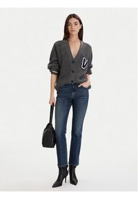 ViCOLO Kardigan 55072F Szary Regular Fit. Kolor: szary. Materiał: akryl #5