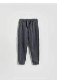 Reserved - Spodnie jogger - ciemnoszary. Kolor: szary. Materiał: dzianina, bawełna
