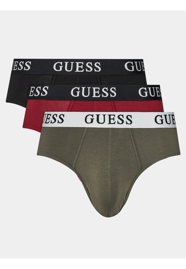 Guess Komplet 3 par slipów Joe U4RG09 K6YW0 Kolorowy. Materiał: bawełna. Wzór: kolorowy