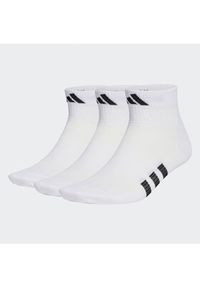 Adidas - adidas Skarpety wysokie unisex Performance Light Mid-Cut Socks 3 Pairs HT3445 Biały. Kolor: biały. Materiał: bawełna
