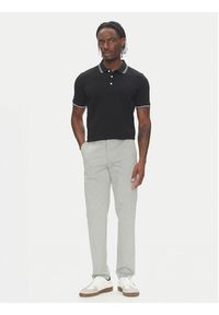 Lindbergh Polo 30-404010 Czarny Relaxed Fit. Typ kołnierza: polo. Kolor: czarny. Materiał: bawełna #4