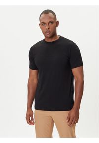 Karl Lagerfeld - KARL LAGERFELD T-Shirt 755036 554225 Czarny Regular Fit. Typ kołnierza: dekolt w karo. Kolor: czarny. Materiał: bawełna