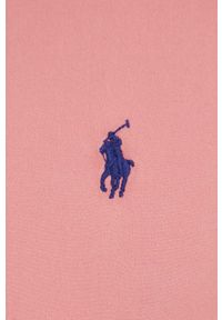Polo Ralph Lauren koszula bawełniana męska kolor różowy regular z kołnierzykiem button-down. Okazja: na co dzień. Typ kołnierza: button down, polo. Kolor: różowy. Materiał: bawełna. Długość rękawa: krótki rękaw. Długość: krótkie. Wzór: aplikacja. Styl: casual #5