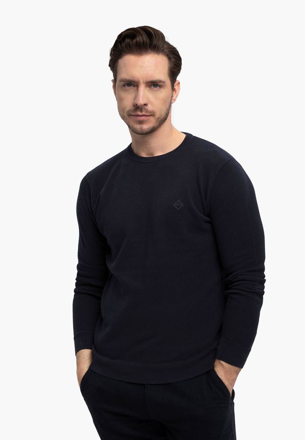 Volcano - Bawełniany sweter S-MIKO. Okazja: na co dzień, do pracy. Materiał: bawełna. Styl: klasyczny, casual