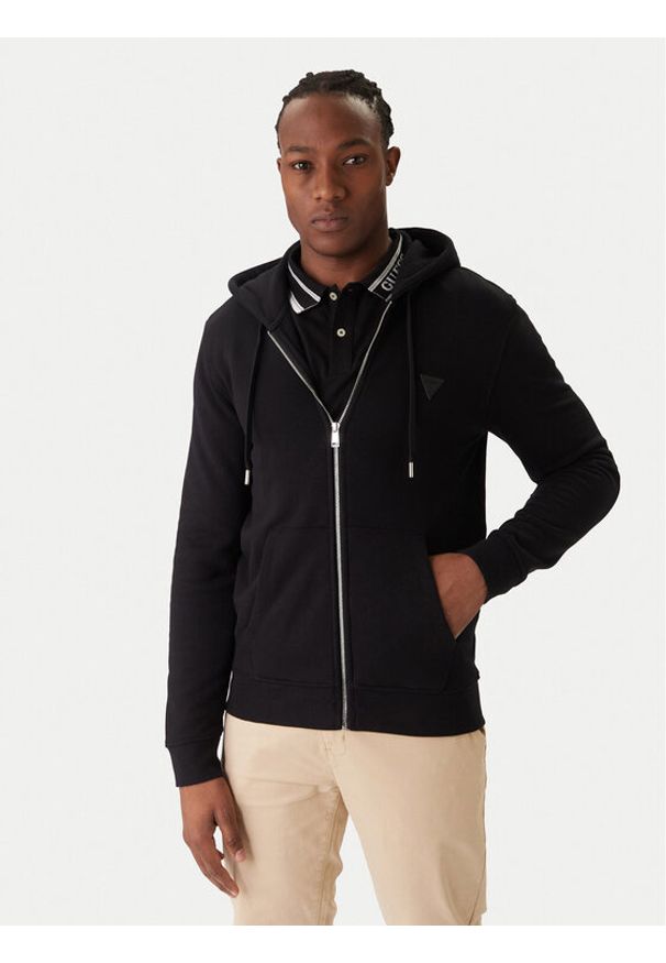Guess Bluza M6RQ48 KCN01 Czarny Regular Fit. Kolor: czarny. Materiał: bawełna