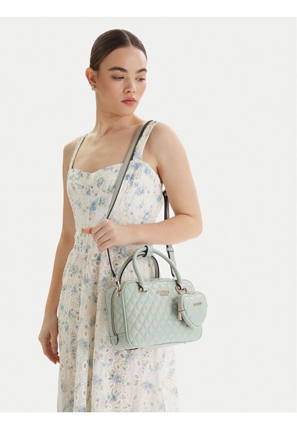Guess Torebka Atabey HWQG98 94050 Zielony. Kolor: zielony. Materiał: skórzane