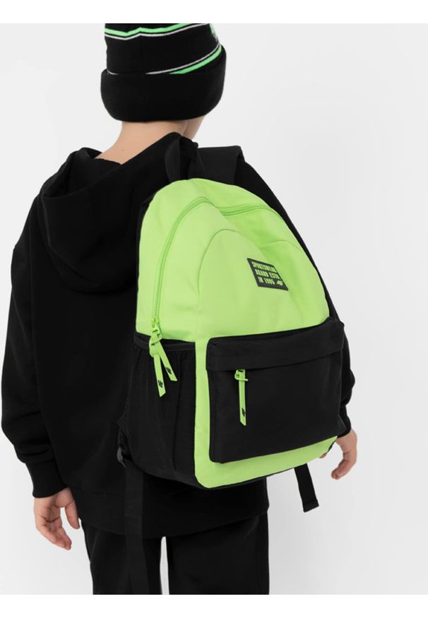 4f - Plecak szkolny (16 L) chłopięcy. Kolor: zielony