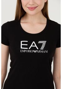 EA7 Emporio Armani - EA7 Czarny t-shirt. Kolor: czarny #4