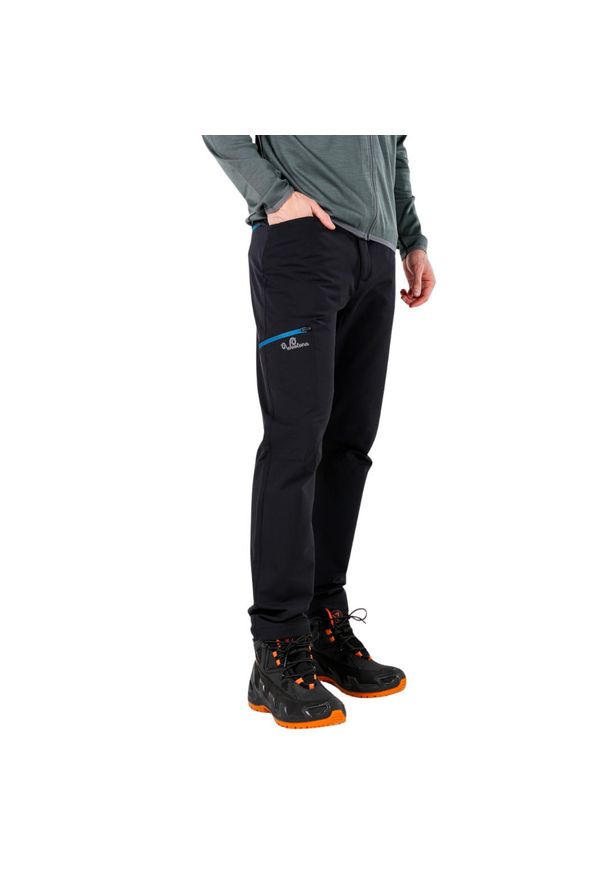 WOOLONA - Spodnie turystyczne męskie z wewnętrzną warstwą 100% merino Woolona Trek. Kolor: czarny. Sezon: lato. Sport: turystyka piesza