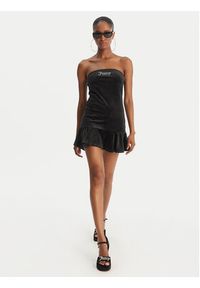 Juicy Couture Sukienka codzienna Ruffle JCWED126311 Czarny Slim Fit. Okazja: na co dzień. Kolor: czarny. Materiał: syntetyk. Typ sukienki: proste. Styl: casual #3