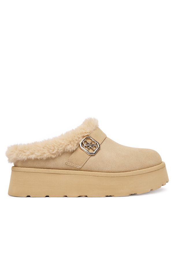 Śniegowce Guess. Kolor: beżowy