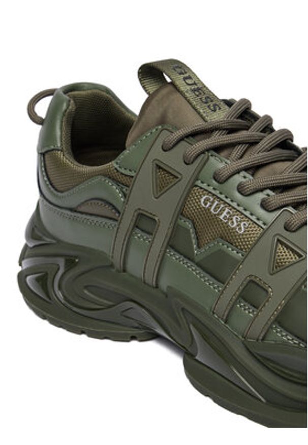 Guess Sneakersy FMFUNO ELE12 Zielony. Kolor: zielony. Materiał: materiał
