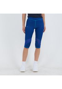 ELPLAYER - Legging 3/4 do treningu ASYR damskie. Kolor: niebieski. Materiał: poliester, jersey. Wzór: nadruk. Sport: fitness #1