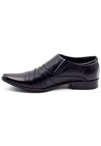 Lukas Wizytowe pantofle wsuwane 206 czarne. Okazja: na co dzień. Zapięcie: bez zapięcia. Kolor: czarny. Materiał: skóra. Styl: wizytowy #5