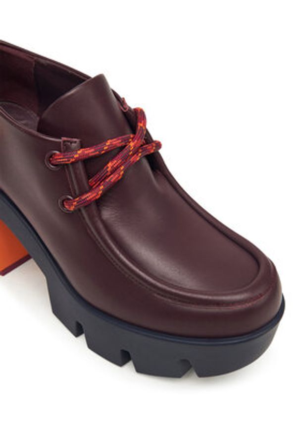 United Nude Półbuty Grip Moc Mid 1095792416 Bordowy. Kolor: czerwony. Materiał: skóra