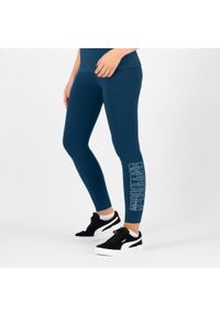 Legginsy fitness damskie Puma. Kolor: niebieski. Materiał: elastan, poliester, bawełna. Sport: fitness