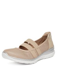 Rieker Półbuty L3281-62 Beżowy. Kolor: beżowy. Materiał: materiał #5