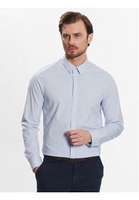 Calvin Klein Koszula K10K110856 Niebieski Slim Fit. Kolor: niebieski. Materiał: bawełna