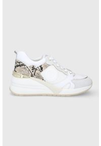 Liu Jo buty Alyssa 2 kolor biały. Nosek buta: okrągły. Zapięcie: sznurówki. Kolor: biały. Materiał: guma. Obcas: na koturnie