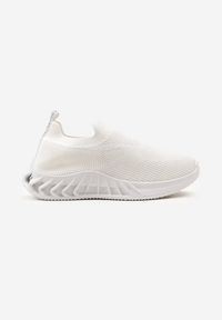 Born2be - Białe Buty Sportowe Riliwa. Kolor: biały. Materiał: materiał. Szerokość cholewki: normalna #4