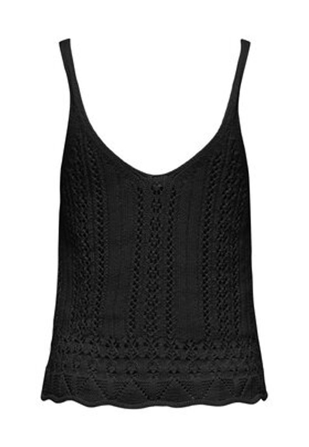 only - ONLY Top Lyzet 15277573 Czarny Regular Fit. Kolor: czarny. Materiał: syntetyk