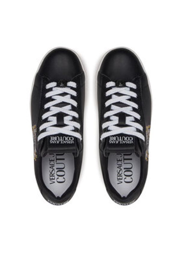 Versace Jeans Couture Sneakersy 78VA3SK3 Czarny. Kolor: czarny. Materiał: skóra