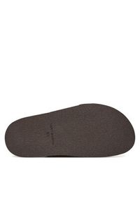 Tory Burch Klapki T Lock Sport Slide 166905 Brązowy. Kolor: brązowy. Materiał: skóra. Styl: sportowy