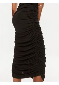 TwinSet - TWINSET Sukienka koktajlowa 241TT2097 Czarny Slim Fit. Kolor: czarny. Materiał: wiskoza. Styl: wizytowy