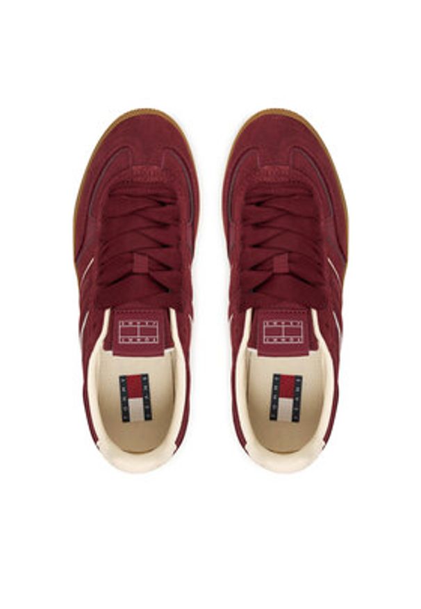 Tommy Jeans Sneakersy The Greenwich Edge Suede EN0EN02924 Bordowy. Kolor: czerwony. Materiał: skóra, zamsz