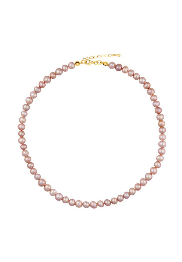 Zerin - ZELDA GOLD Naszyjnik różowe naturalne perły 3w1 obroża choker kolia regulowany. Materiał: złote, pozłacane, srebrne. Kolor: różowy. Wzór: aplikacja. Kamień szlachetny: perła
