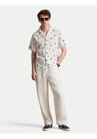 Polo Ralph Lauren Koszula 710B18630001 Biały Regular Fit. Typ kołnierza: polo. Kolor: biały. Materiał: len #2