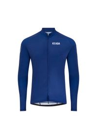 KEADA SPORTS - Męska koszulka kolarska z długim rękawem – Granatowa. Kolor: niebieski. Długość rękawa: długi rękaw. Długość: długie. Sport: kolarstwo